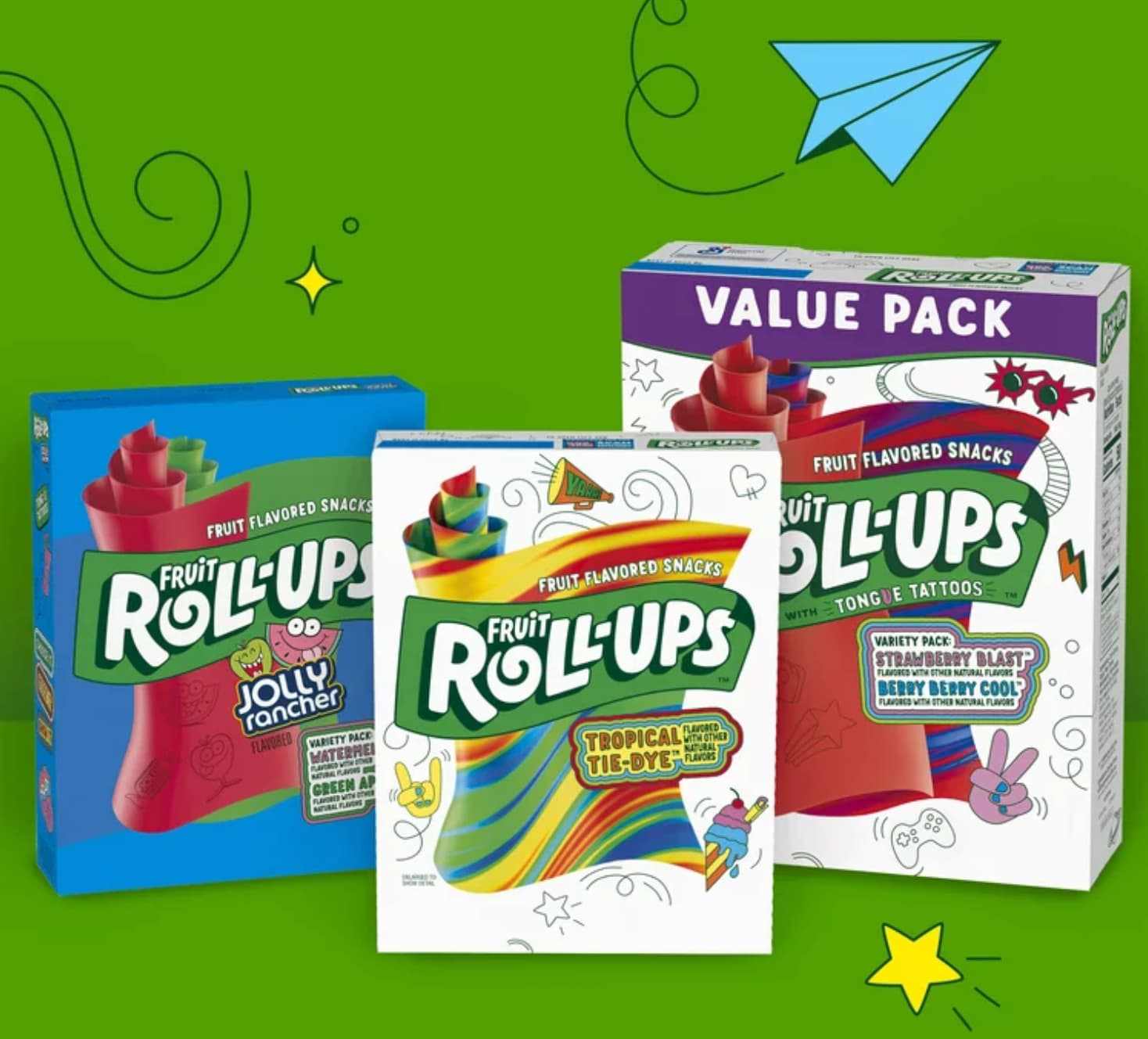Snack - Stfurs Value Pack Fruit Fruit Flavored Snacks RollUp Ke Jolly rancher Flavored Variety Pack Materhe Green Ap Flavored With Other Natural Flavors R2IEURO Fruit Flavored Snacks RolUps Flavored Natural Tropical With Other TieDye Fruit Flavored Snacks